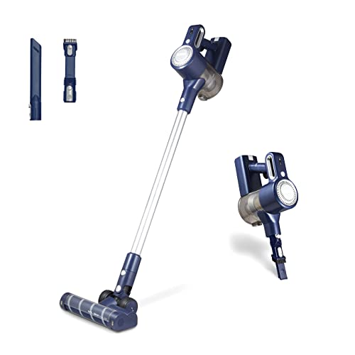 Tower T513008 VL35 Cordless 3-in-1 Vacuum Cleaner with HEPA Filter & Anti-Tangle Floor Head, 1L, 22.2V, Dark Blue & Silver