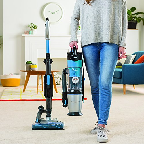 Vax Air Lift Pet Upright Vacuum Cleaner | UK's Lightest Corded Lift-out Vacuum | Steerable Technology | Pet Tool - UCPESHV1, 1.5 Litre, 850W, Black, Blue, Grey