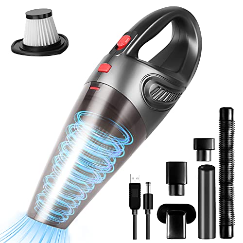 URAQT Handheld Vacuums Cordless, 8500PA Portable Handheld Hoover, 120W USB Rechargeable Car Vacuum Cleaner for Home Pet Office Car, Powerful Suction, 3H Fast Charging, Working 35Min