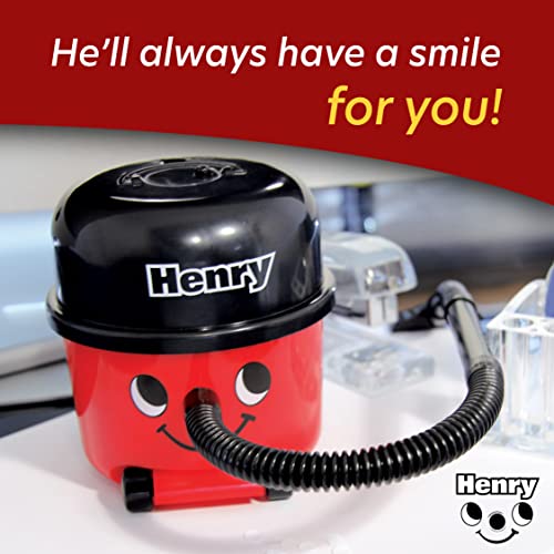 Paladone PP2500HH Henry Hoover Desk Vacuum-Novelty Desktop Cleaner, Red