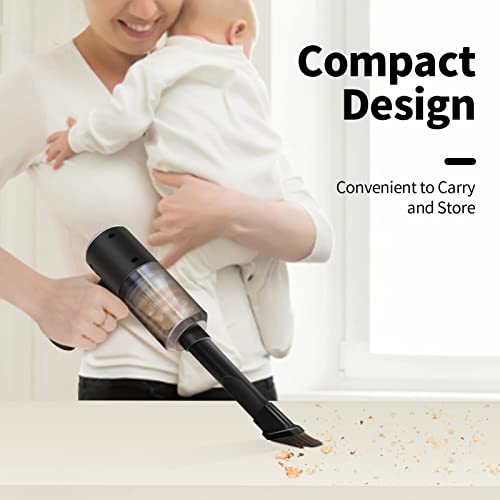 SUMEI Rechargeable Keyboard Vacuum Cleaner Cordless, 42W 3.5Kpa Powerful Hand Held Desk Vacuum Cleaner（with LED Light）,Usb Mini Hoover for Car,Pet,Pc,Computer,Laptop,Desktop,Keyboard Cleaning