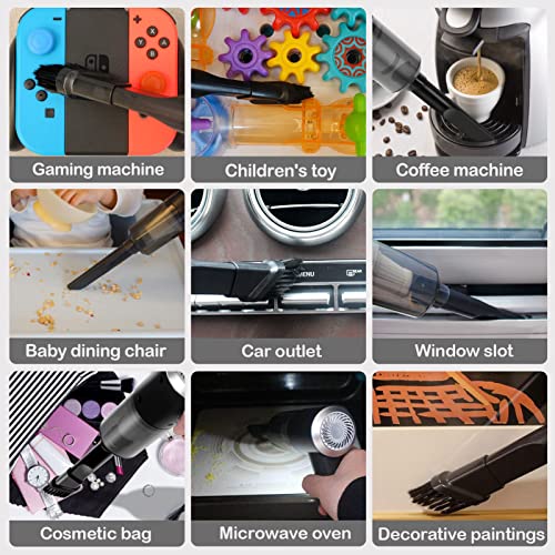 SUMEI Rechargeable Keyboard Vacuum Cleaner Cordless, 42W 3.5Kpa Powerful Hand Held Desk Vacuum Cleaner（with LED Light）,Usb Mini Hoover for Car,Pet,Pc,Computer,Laptop,Desktop,Keyboard Cleaning