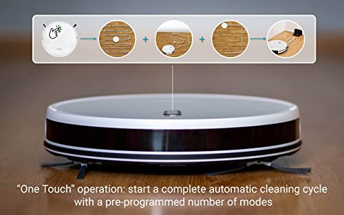 Venga! Robot Vacuum Cleaner with Mop, Easy to Use, 6 Cleaning Modes, Quiet Action, White, VG RVC 3000 BS