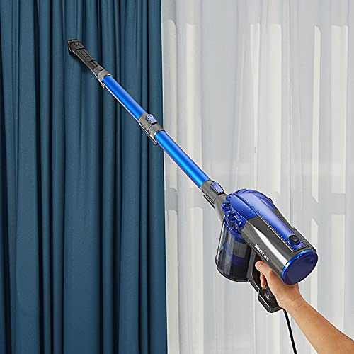 Akitas 600w Corded 3-in-1 Upright Turbo Handheld Stick Vacuum Cleaner Hoover Lightweight Compact Powered Spinning Brush Head for Hard Floor Carpet Car