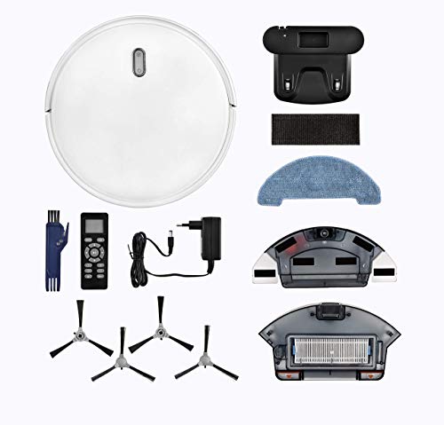 Venga! Robot Vacuum Cleaner with Mop, Easy to Use, 6 Cleaning Modes, Quiet Action, White, VG RVC 3000 BS