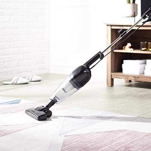 Amazon Basics 2-in-1 Corded Upright Vacuum Cleaner, ECO Motor, HEPA filtration, Lightweight Stick, Grey (UK)