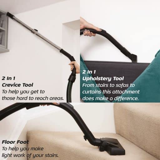 Daewoo FLR00046 Lightweight Cleaner With Powerful Tornado Cylinder, Vacuum Attachments And Adjustable Settings For Ease And Multipurpose Use, 700W