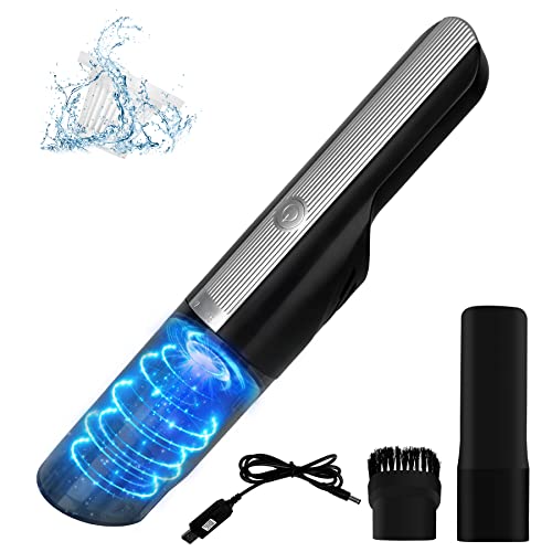 Handheld Vacuum, Cordless Vacuum Cleaner with 8000Pa Strong Suction, Portable Car Vacuum Cleaner, Mini Car Hoover, Lightweight Rechargeable Dry/Wet Vacuum for Home