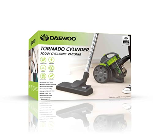 Daewoo FLR00046 Lightweight Cleaner With Powerful Tornado Cylinder, Vacuum Attachments And Adjustable Settings For Ease And Multipurpose Use, 700W