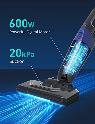 Corded Vacuum Cleaner Floor, Aspiron Stick Vacuum Cleaner with 20kPa Powerful Suction & 0.88QT Dust Cup and 32ft Power Cord, 5-in-1 Handheld Lightweight Bagless vacuum cleaner carpet and floor for Pet