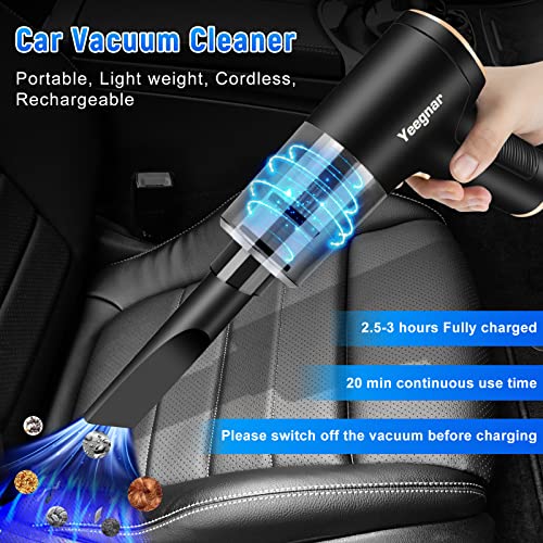 Handheld Vacuum, Wireless Handheld Car Vacuum Cleaner, 6000PA Suction Portable Cordless Mini Vacuum, 2 in 1 Vacuum & Blower, Versatile Vacuum for Car Cleaning & Household Chores