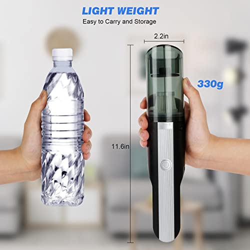Handheld Vacuum, Cordless Vacuum Cleaner with 8000Pa Strong Suction, Portable Car Vacuum Cleaner, Mini Car Hoover, Lightweight Rechargeable Dry/Wet Vacuum for Home