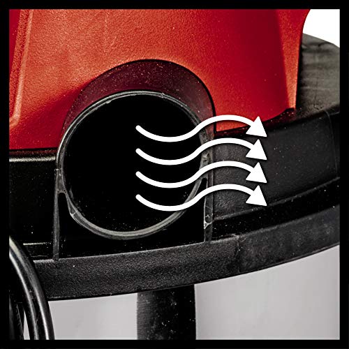 Einhell TC-VC 1815 S Wet And Dry Vacuum Cleaner | 1250W, 15L Stainless Steel Tank | Wet-Dry Vacuum With Blow Function For Car, Garage, Workshop, Home / Artificial Grass Vac