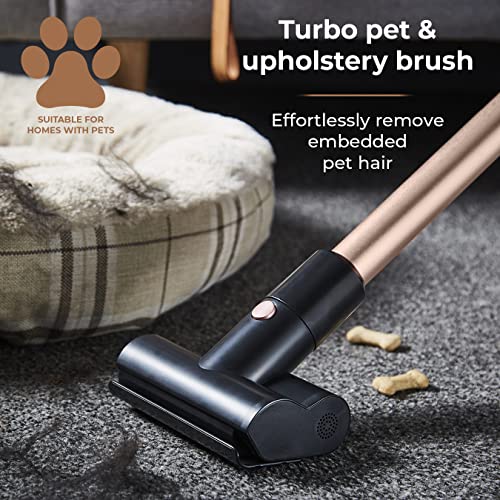 Tower T513004BLG VL40 Pro Pet 3-in-1 Cordless Vacuum Cleaner with Cyclonic Suction, Turbo Pet and Upholstery Brush, 22.2v, Rose Gold