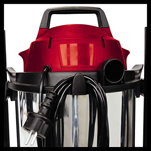 Einhell TC-VC 1815 S Wet And Dry Vacuum Cleaner | 1250W, 15L Stainless Steel Tank | Wet-Dry Vacuum With Blow Function For Car, Garage, Workshop, Home / Artificial Grass Vac