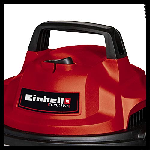 Einhell TC-VC 1815 S Wet And Dry Vacuum Cleaner | 1250W, 15L Stainless Steel Tank | Wet-Dry Vacuum With Blow Function For Car, Garage, Workshop, Home / Artificial Grass Vac