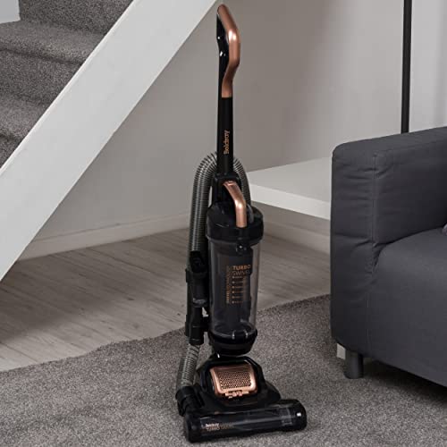 Beldray BEL0648NRG Turbo Swivel Cyclonic Vacuum Cleaner – Upright Carpet Cleaner with HEPA Filter, Multi-Surface Vacuum with 3-in-1 Brush Tool, Multidirectional Head, 2.5L Dust Tank, 2 m Flexi-Hose