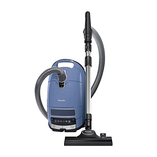 Miele 12029900 Classic C1 Junior Bagged Cylinder Vacuum Cleaner with High Suction Power, Universal Floorhead, Lightweight Design, Tech Blue
