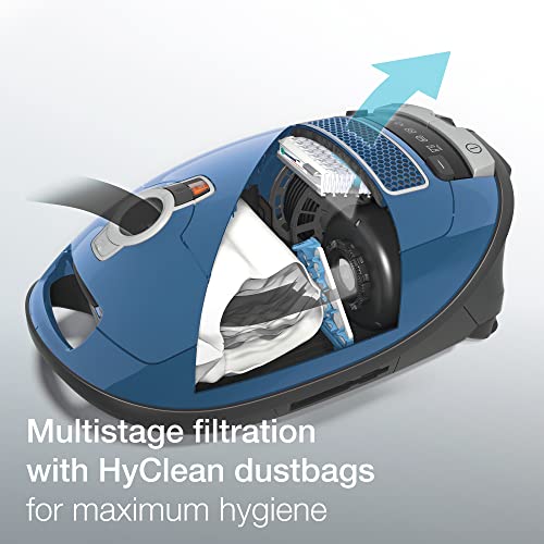 Miele 12029900 Classic C1 Junior Bagged Cylinder Vacuum Cleaner with High Suction Power, Universal Floorhead, Lightweight Design, Tech Blue