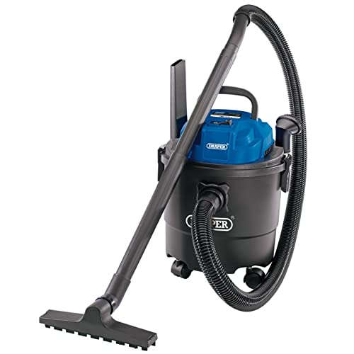 Draper 90107 230V 1250W 15L Wet and Dry Vacuum Cleaner, Grey
