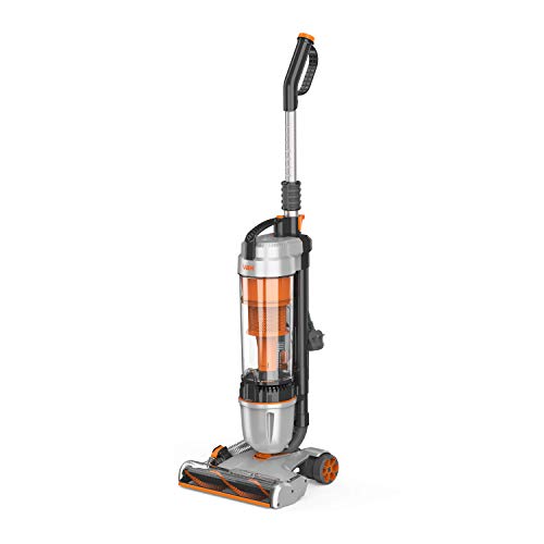 Vax Air Stretch Upright Vacuum Cleaner | Over 17m Reach | Powerful, Multi-cyclonic, with No Loss of Suction | Lightweight - U85-AS-Be, Silver and Orange, 820W
