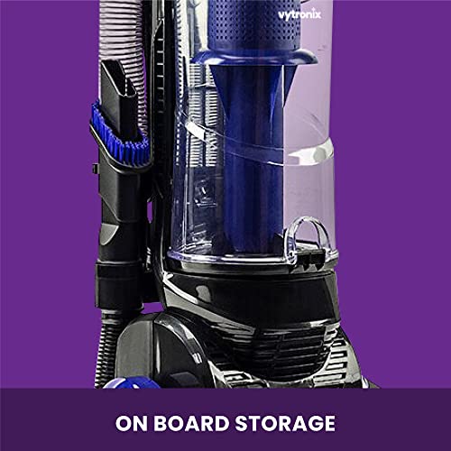 VYTRONIX VUP750 Bagless Upright Vacuum Cleaner | Powerful 750W Cyclonic Vacuum With 2.5L Capacity | 2m Flexible Hose, 5m Power Cord & Onboard Tool Storage