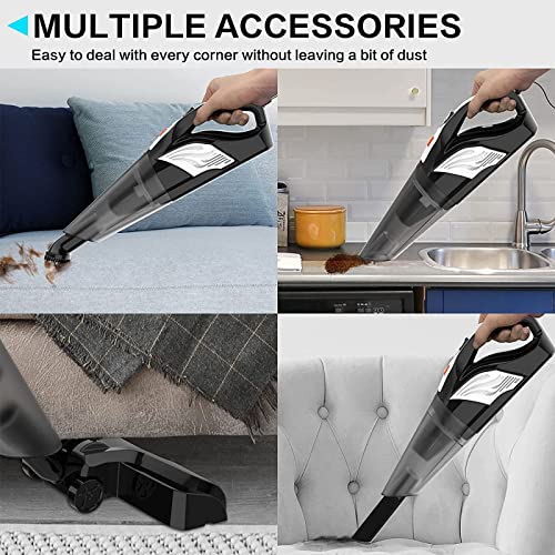 Hihhy Vacuum Cleaner, Corded Upright Vacuum Cleaners, 18000pa Strong Suction hoover Vacuum Cleaner with Non-Woven Fillters, 4-in-1 Lightweight Stick & Handheld Vacuum, For Stairs/Hard Floor