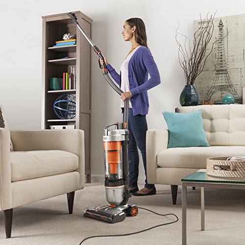 Vax Air Stretch Upright Vacuum Cleaner | Over 17m Reach | Powerful, Multi-cyclonic, with No Loss of Suction | Lightweight - U85-AS-Be, Silver and Orange, 820W