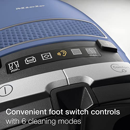 Miele 12029900 Classic C1 Junior Bagged Cylinder Vacuum Cleaner with High Suction Power, Universal Floorhead, Lightweight Design, Tech Blue