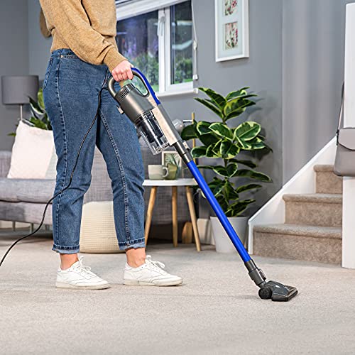 Russell Hobbs RHCHS2001 450W 3 in 1 Lightweight Bagless Corded Stick Vacuum Cleaner with Crevice Brush and Upholstery Tool, Easy Empty