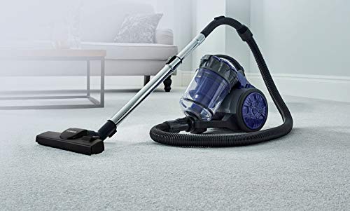 Tower TXP10PET Cylinder Vacuum Cleaner 700 W 2-in-1, Includes Turbo Pet Fur And Crevice Tool, HEPA Filter, Blue, 2 Litre Capacity