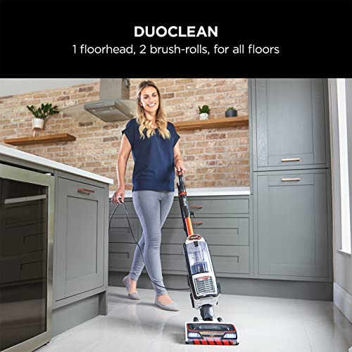 Shark Upright Vacuum Cleaner [NZ801UK] Powered Lift-Away with Anti-Hair Wrap Technology, White & Orange