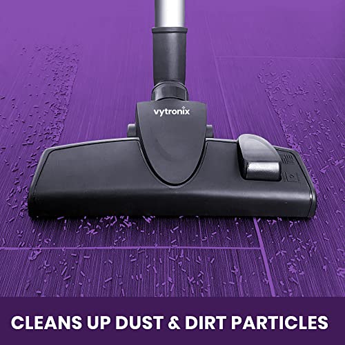 VYTRONIX RBC02 Bagged Cylinder Vacuum Cleaner, 800w High Power Motor, Compact and Lightweight Vacuum and Carpet Cleaner, High Filtration Dust Bag, Removes Dust, Dirt and Allergens