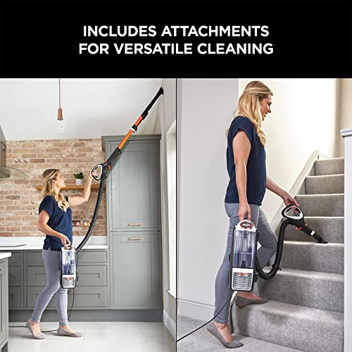 Shark Upright Vacuum Cleaner [NZ801UK] Powered Lift-Away with Anti-Hair Wrap Technology, White & Orange