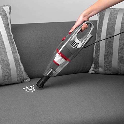 Beldray BEL0770N-GRY 2-in-1 Multifunctional Stick & Handheld Vacuum Cleaner, Lightweight Vac, Multi-Surface Upright Vac, Bagless, HEPA Filter, 1 L Dust Tank, 600 W, Crevice/Brush Tool, Grey