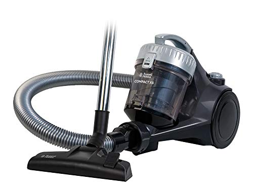 Russell Hobbs RHCV1611 Compact XS Cylinder Vacuum in Silver and Grey - Compact and Lightweight - 8 m Cleaning Radius