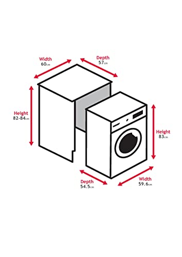 Hoover H-WASH HBWOS 69TAMCE-80 9Kg 1600 Rpm Integrated Washing Machine, Quick Washes, Anti-Allergy, WIFI Connected, Max energy efficiency, White with Chrome door