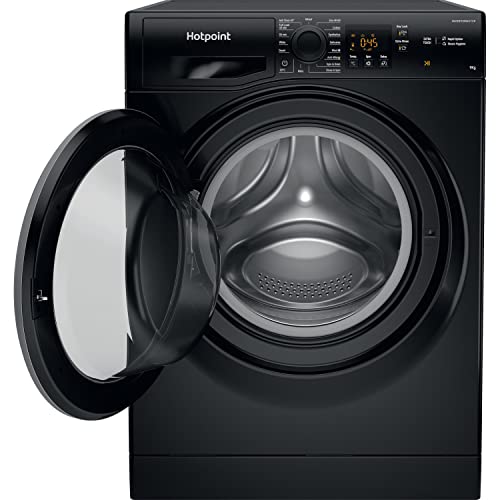 Hotpoint NSWM 965C BS UK N Freestanding Washing Machine, 9kg load, 1600rpm, Black