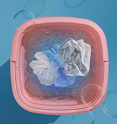 Wrneaoch Mini Washing Machine, Portable Washing Machines with Timing Function, Portable Washing Machine with Handle, Camping Washing Machine with Drain Basket, for Home Travel Apartments