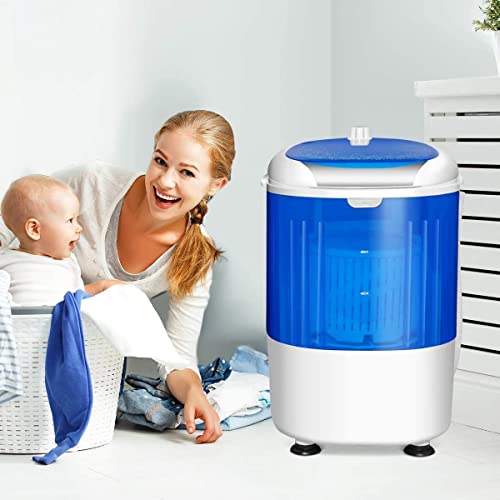 GiantexUK 2-in-1 Mini Washing Machine, Single Tub Washer and Spin Dryer with Timing Function, Portable Laundry Machine for Travel Camping Dormitory and Apartments