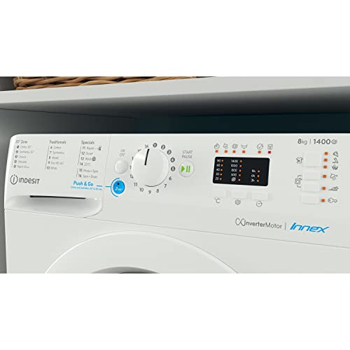 Indesit BWA 81485X W UK N Freestanding Washing Machine, 8kg load, rpm, White