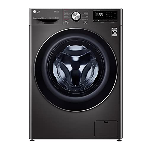 LG F6V1010BTSE Freestanding Washing Machine 10.5L 1600RPM Black Steel