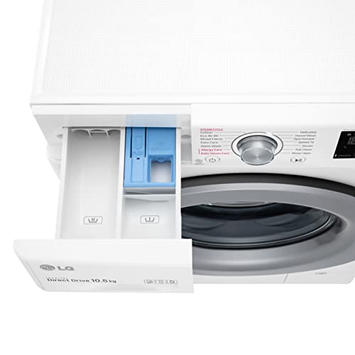 LG V3 F4V310WSE Steam 10.5kg Freestanding Washing Machine