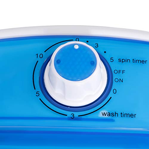 GiantexUK 2-in-1 Mini Washing Machine, Single Tub Washer and Spin Dryer with Timing Function, Portable Laundry Machine for Travel Camping Dormitory and Apartments
