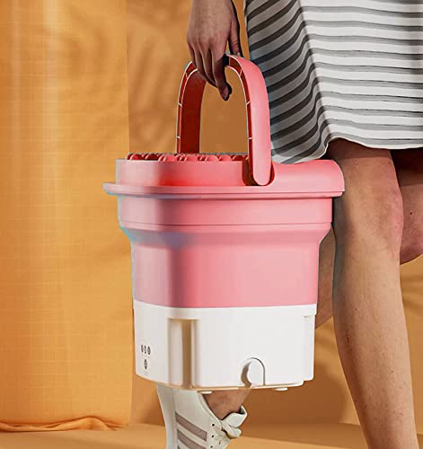 Wrneaoch Mini Washing Machine, Portable Washing Machines with Timing Function, Portable Washing Machine with Handle, Camping Washing Machine with Drain Basket, for Home Travel Apartments