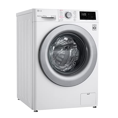 LG V3 F4V310WSE Steam 10.5kg Freestanding Washing Machine