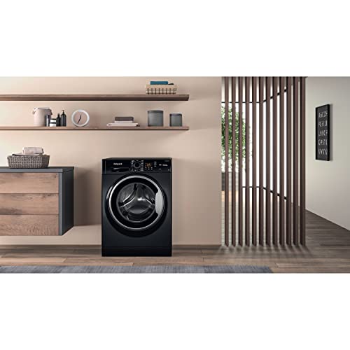 Hotpoint NSWM 965C BS UK N Freestanding Washing Machine, 9kg load, 1600rpm, Black