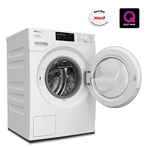 Miele WSG363 WCS 9 kg Washing Machine - Freestanding, Quiet Front-Loading Washer with 1400 rpm Spin, PowerWash and Pre-Ironing, A Rated Energy Efficiency, in Lotus White