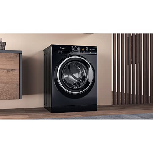 Hotpoint NSWM 965C BS UK N Freestanding Washing Machine, 9kg load, 1600rpm, Black