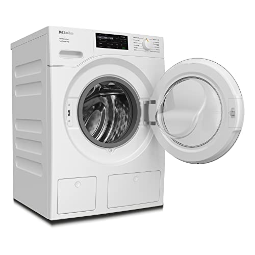 Miele WSG663 WCS 9 kg Washing Machine - Freestanding, Quiet Front-Loading Washer with 1400 rpm Spin, TwinDos and Pre-Ironing, A Rated Energy Efficiency, in Lotus White